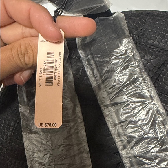 Victoria's Secret fashion show Black Textured Backpack with Gold Chain - Picture 6 of 6